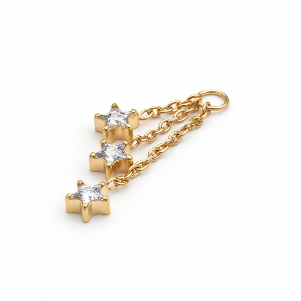 Colgante con tres estrellas