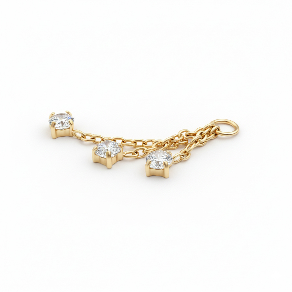 Colgante con tres piedras