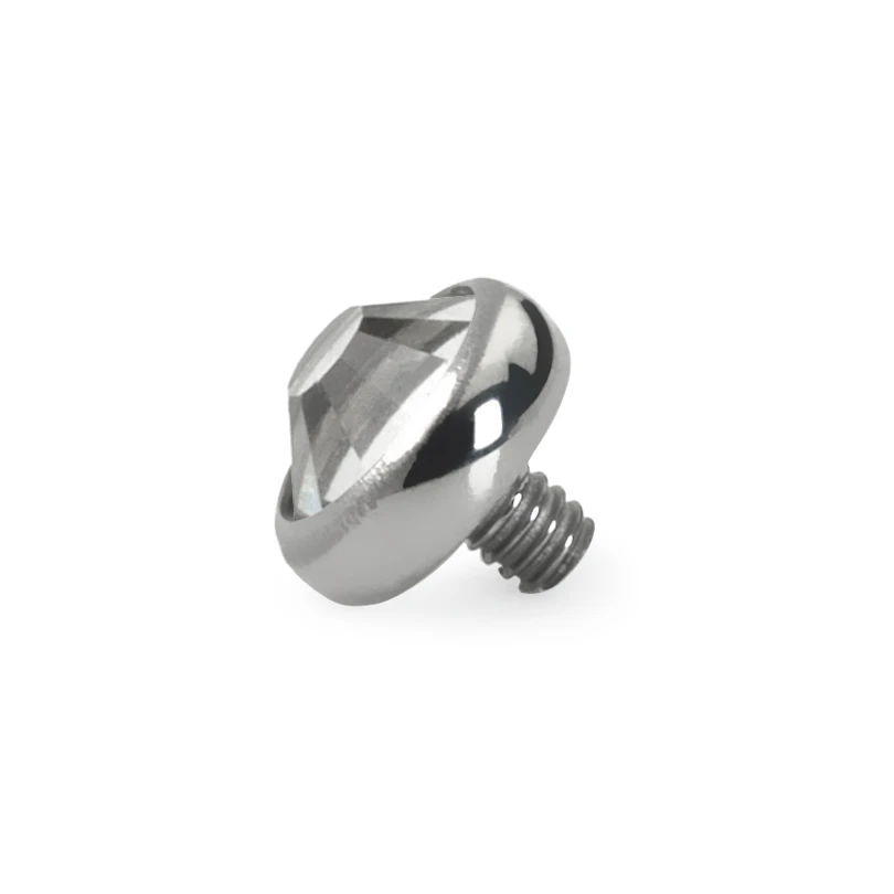 Joya microdermal de titanio con brillante