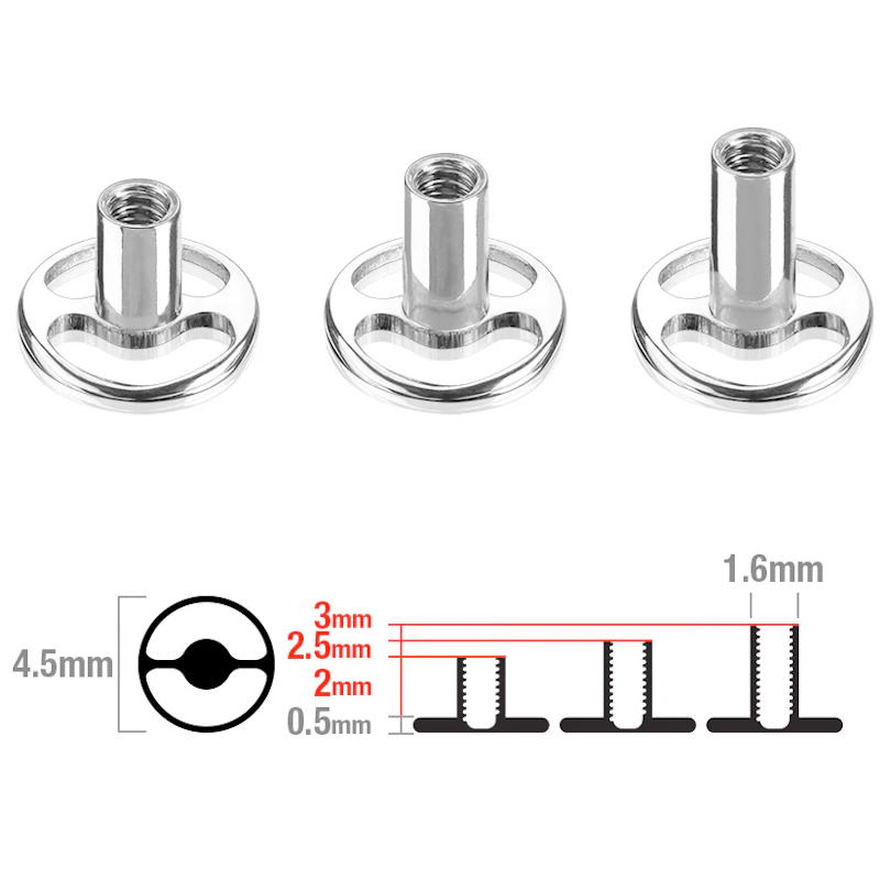 Base microdermal redonda de titanio