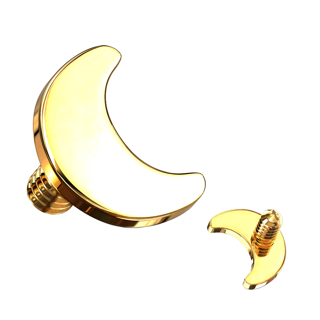 Joya microdermal luna de titanio