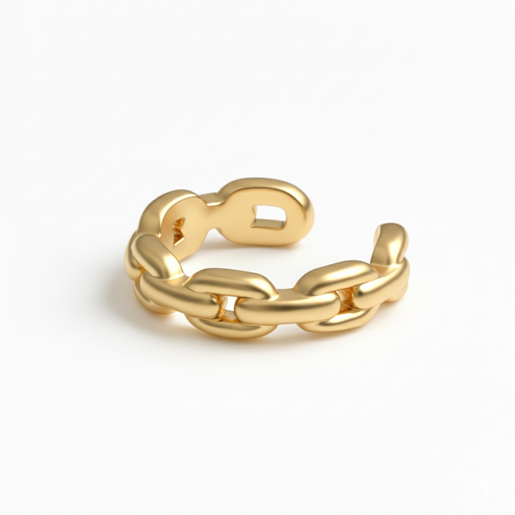 Ear cuff con diseño de cadena