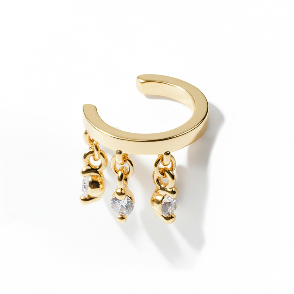 Ear cuff con colgantes