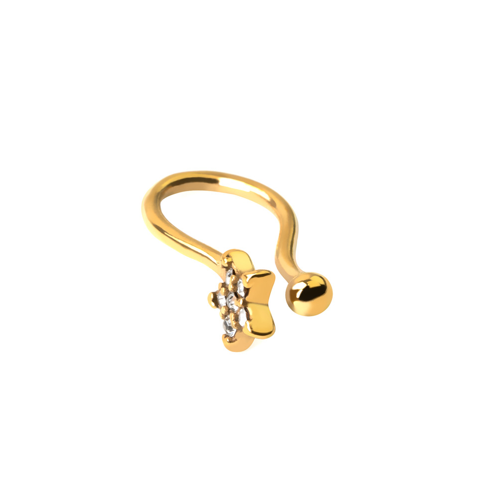 Aro falso para la nariz de acero quirúrgico con estrella