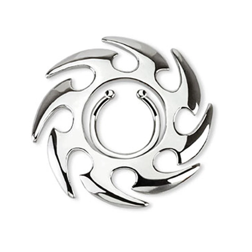 Fake piercing clip-on para el pezón con tribal en forma de sol