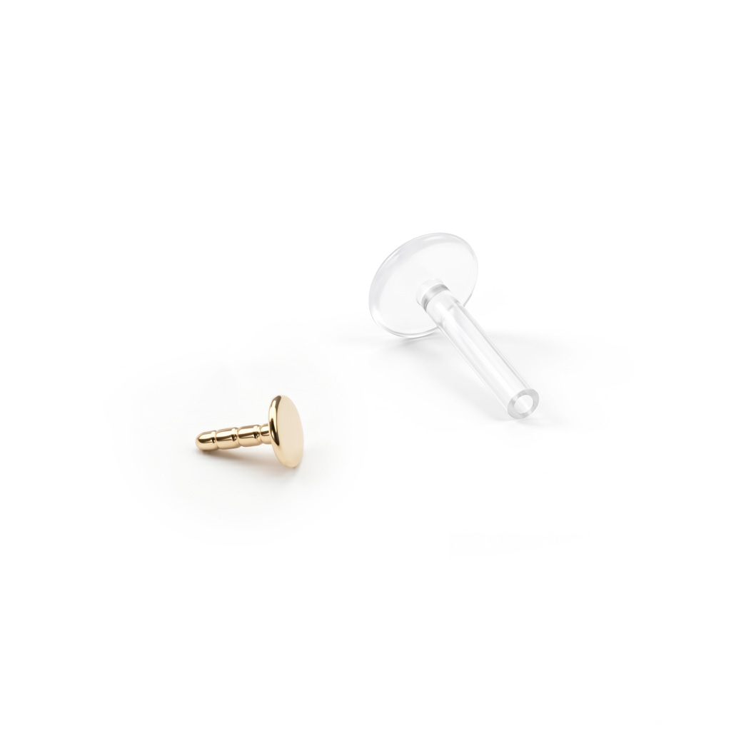 Labret con círculo de oro de 14 quilates
