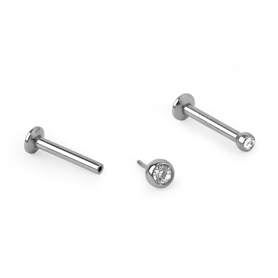 Labret push-in con brillante