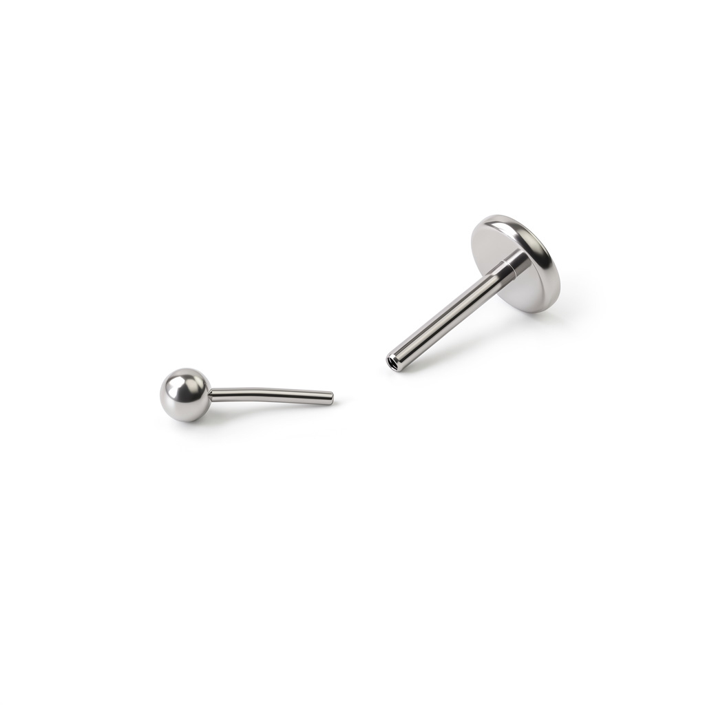Labret push-in en titanio