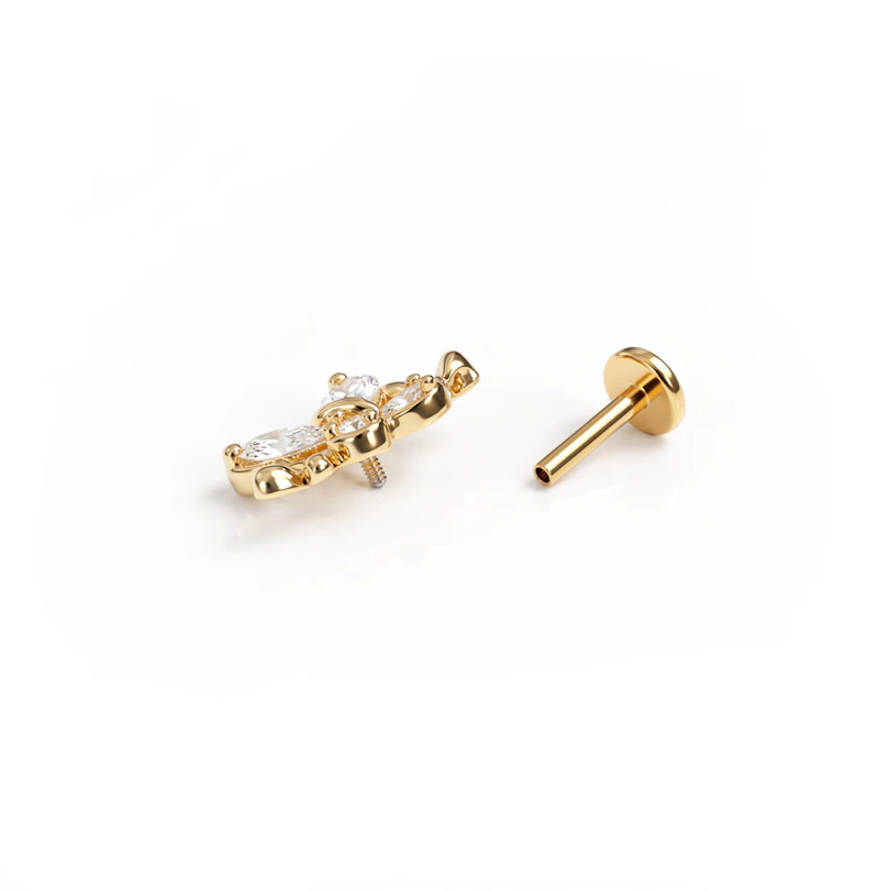 Labret de tres mariposas