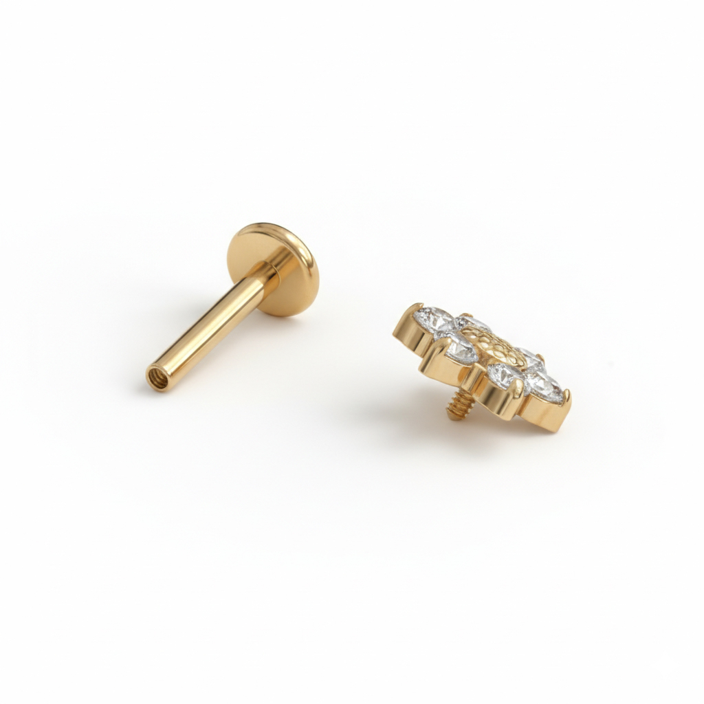 Labret margarita de titanio