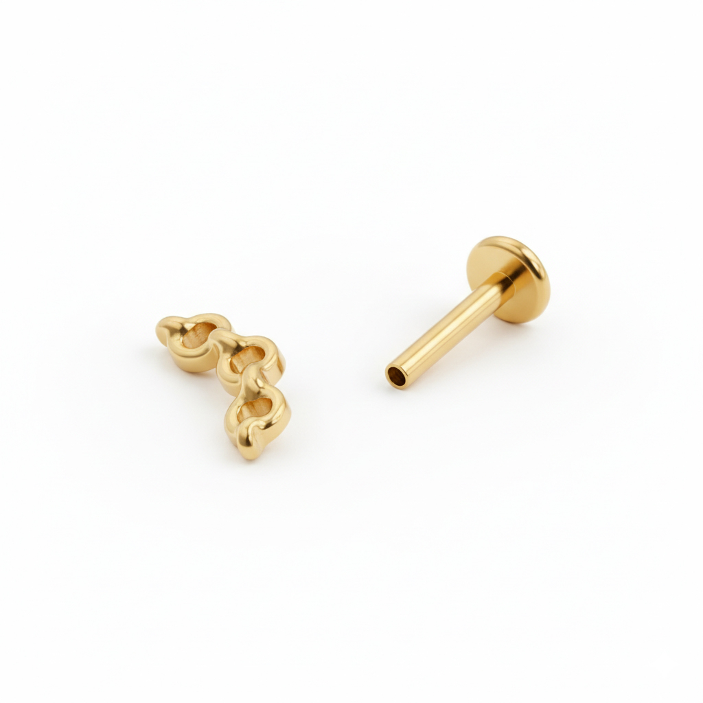 Labret cadena de titanio