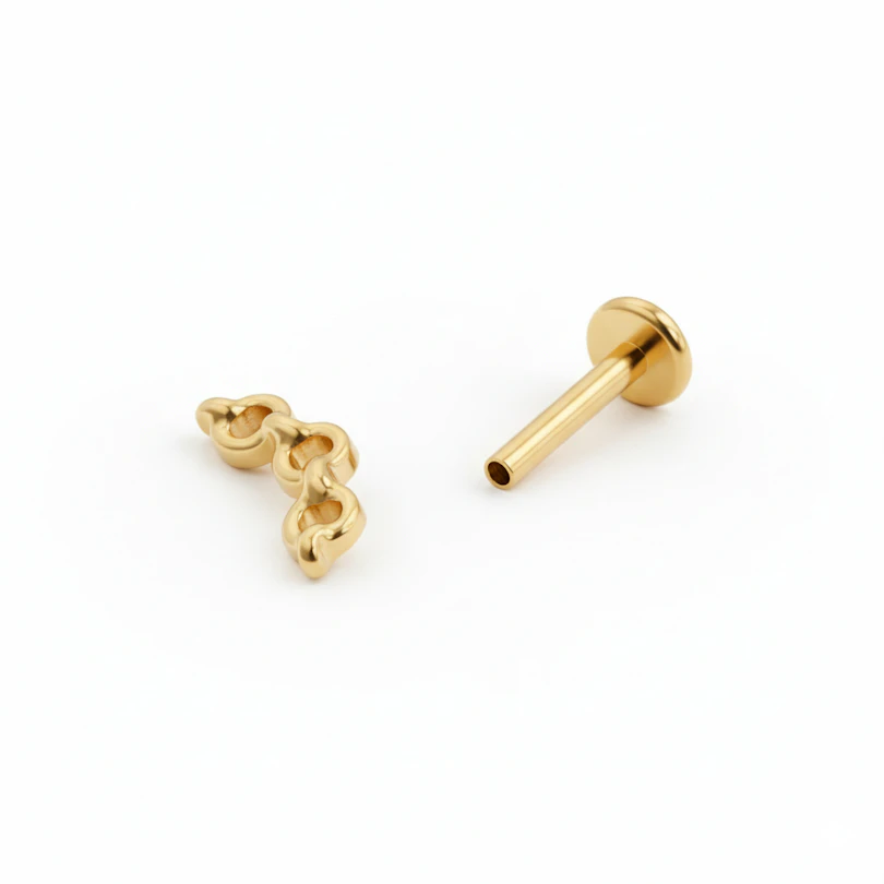 Labret cadena de titanio