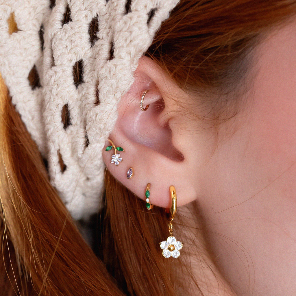 Labret de titanio con color de piedra a elegir