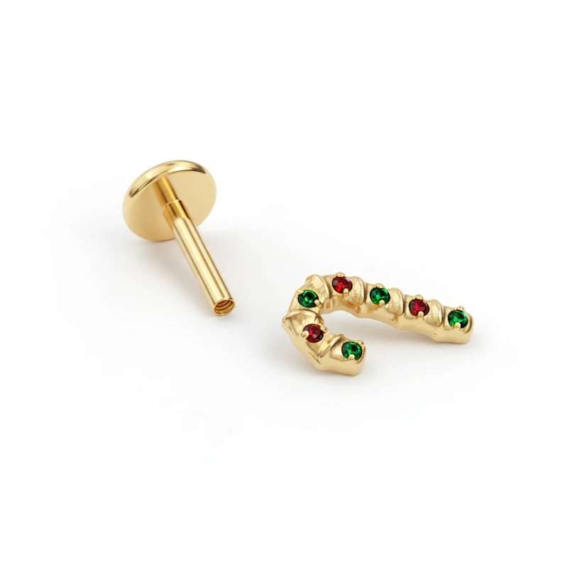 Labret bastón de caramelo de titanio