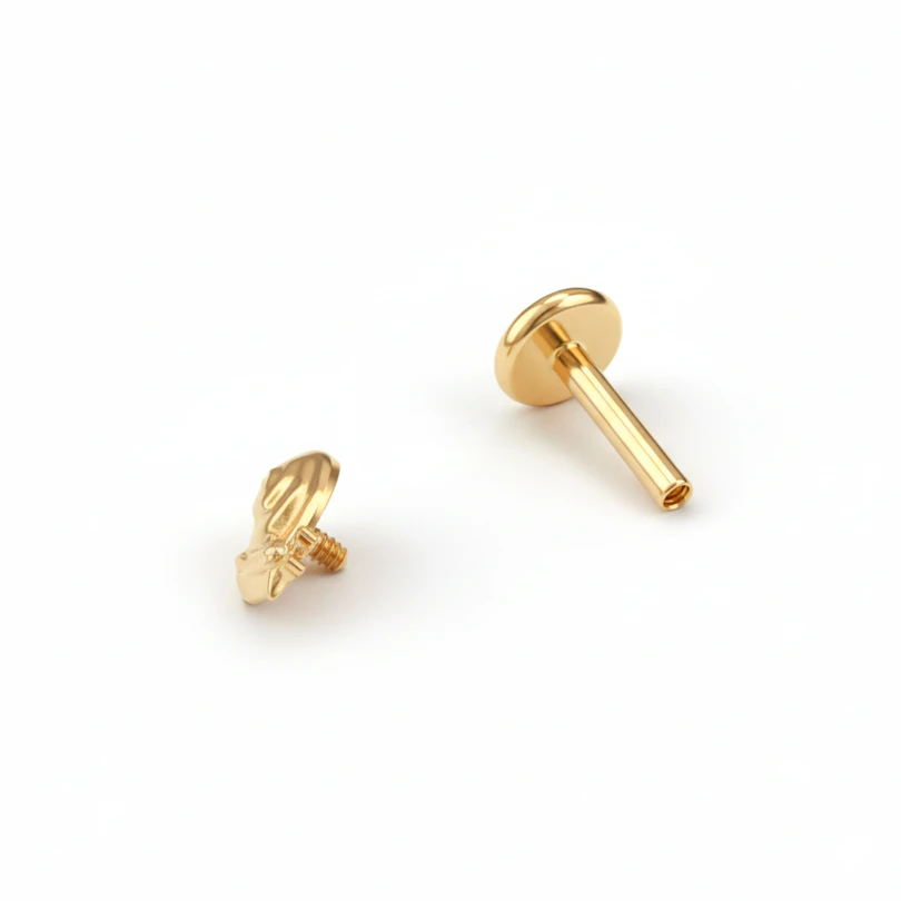 Labret caracol de titanio