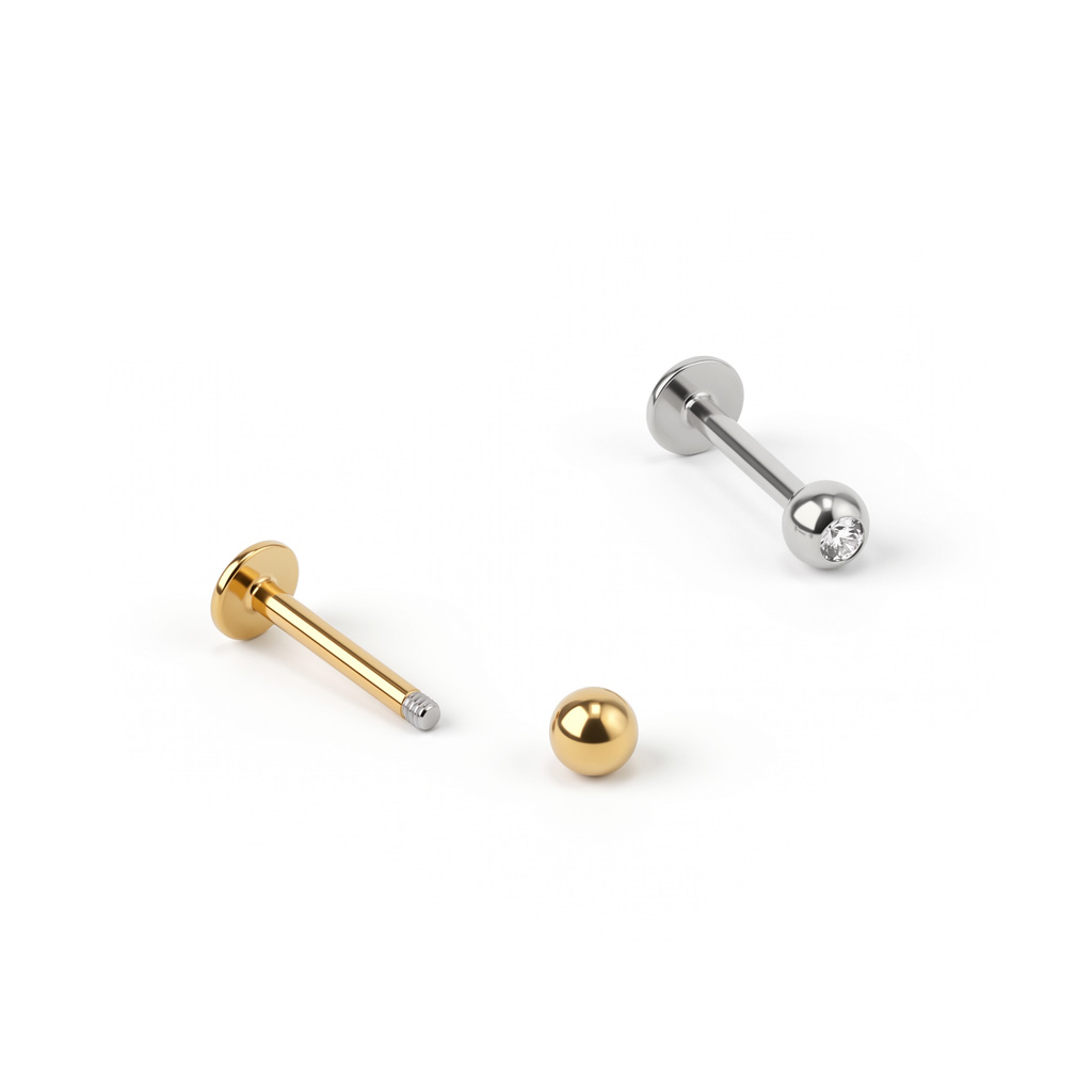 Labret con brillante bisel
