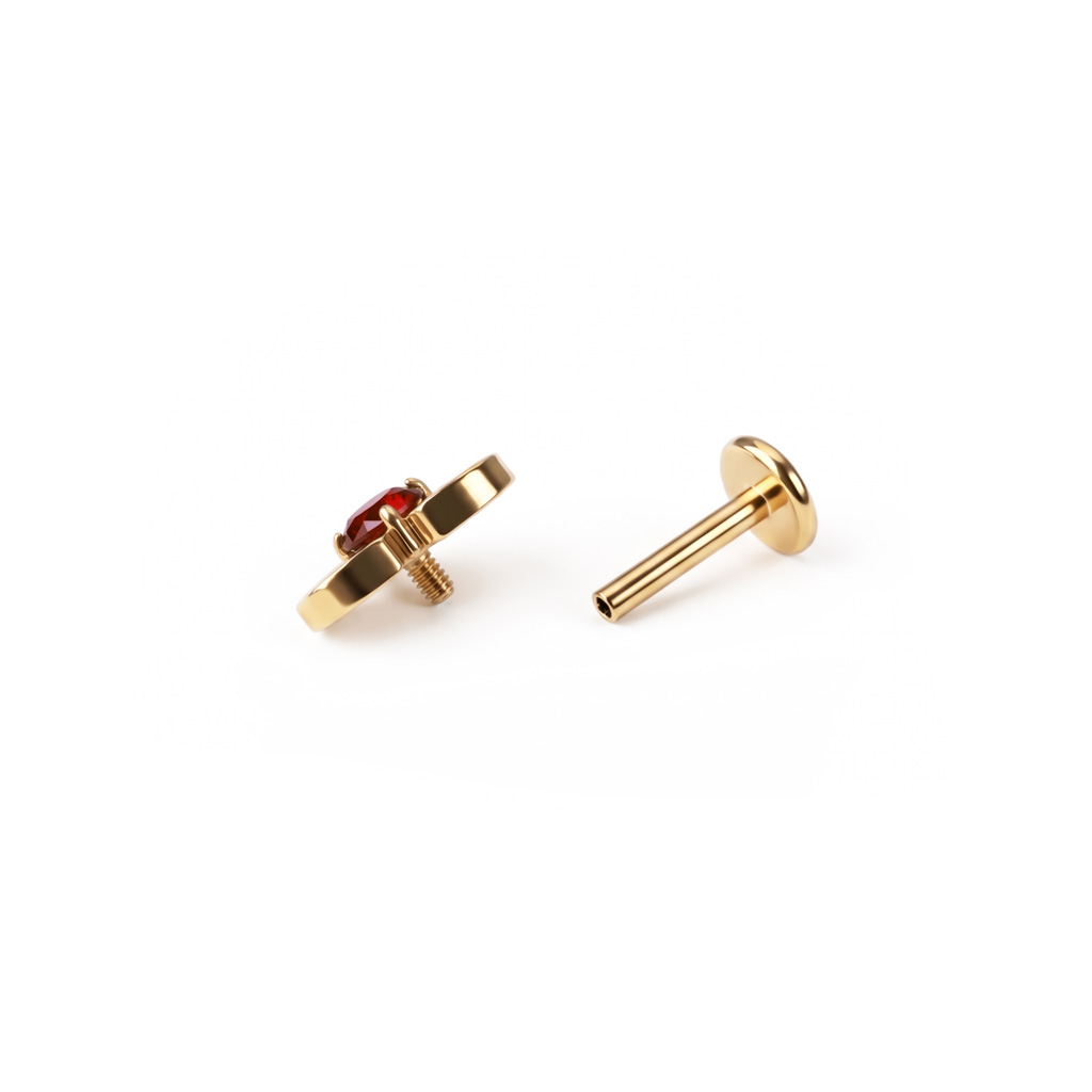Labret mini de murciélago en titanio