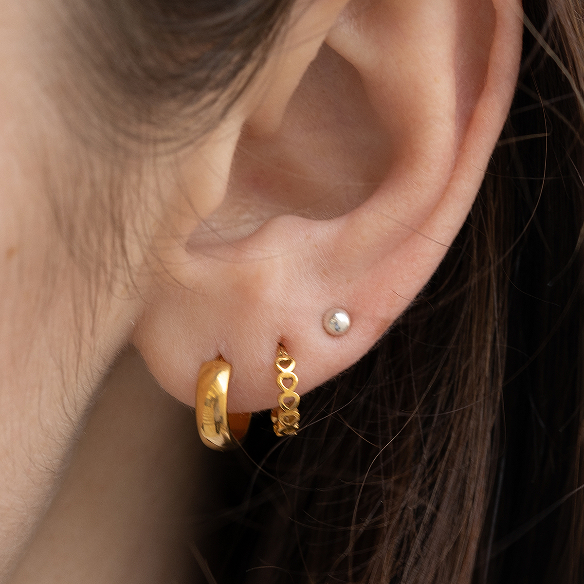 Labret con bola de perla de acrílico en varios colores