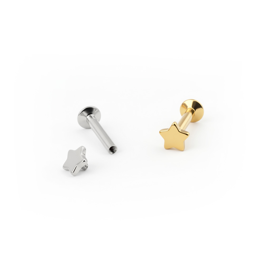 Labret con diseño de estrella