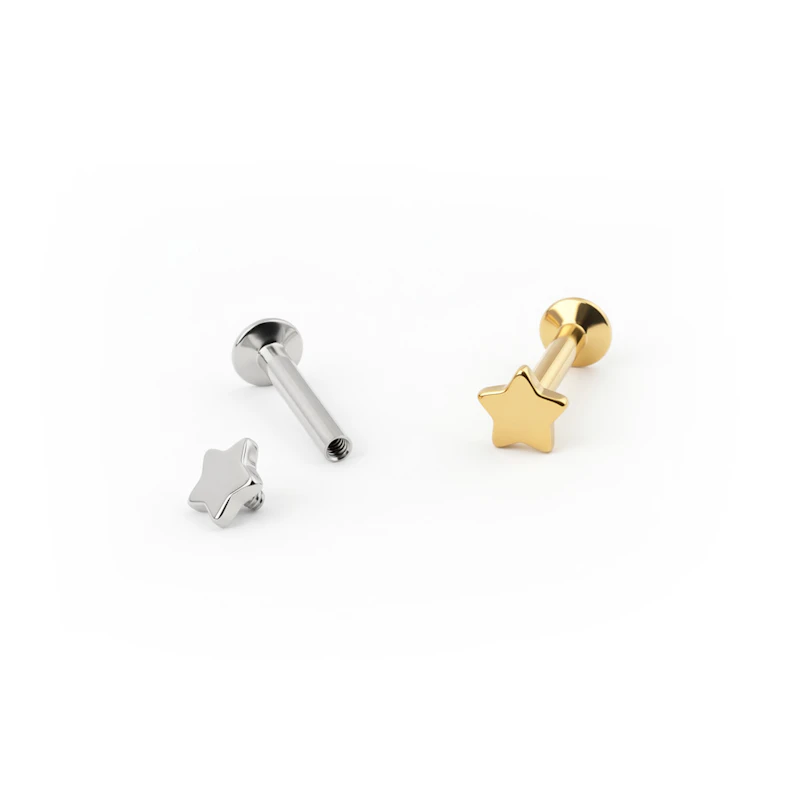 Labret con diseño de estrella