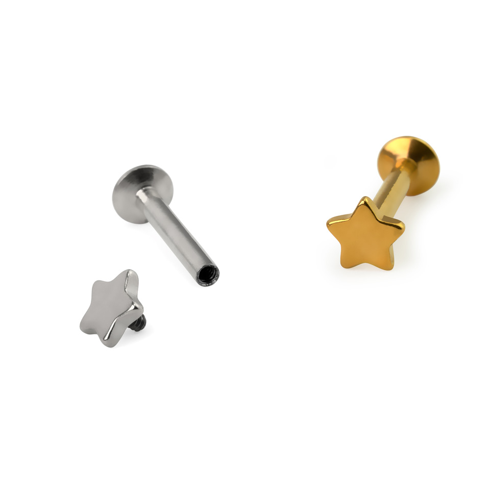 Labret con diseño de estrella