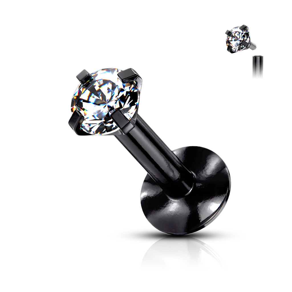 Labret con microbrillante y rosca interna