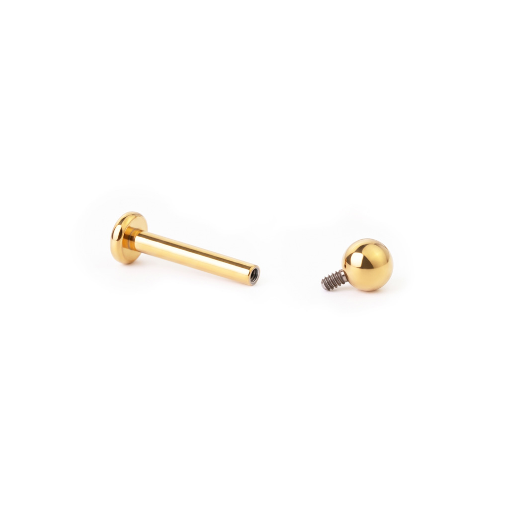 Labret de titanio con rosca interna en varios colores
