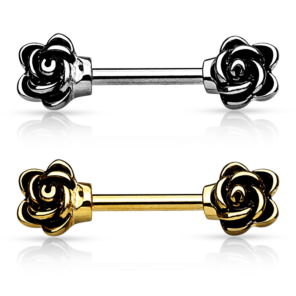 Piercing para el pezón con rosas