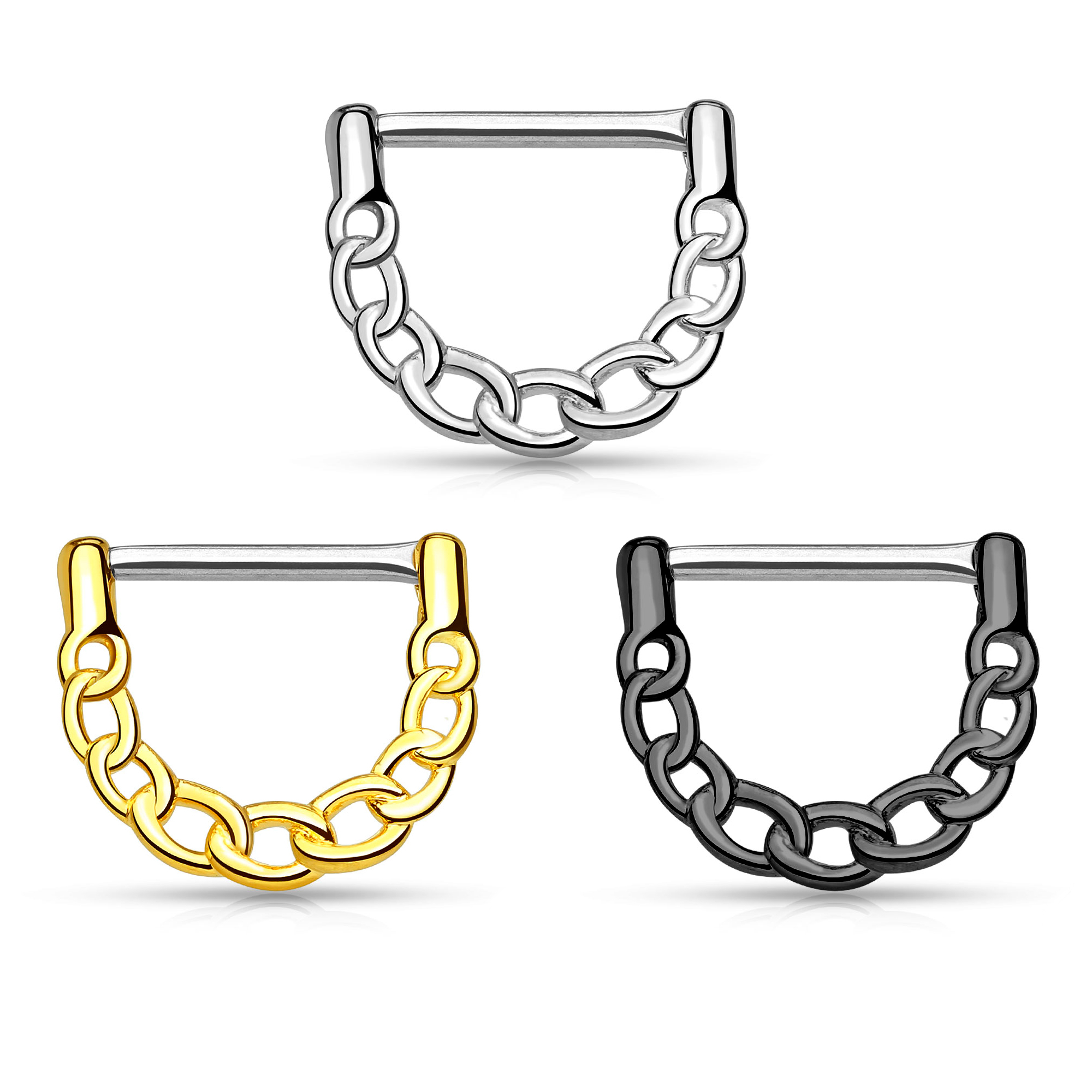 Clicker para el pezón con cadena