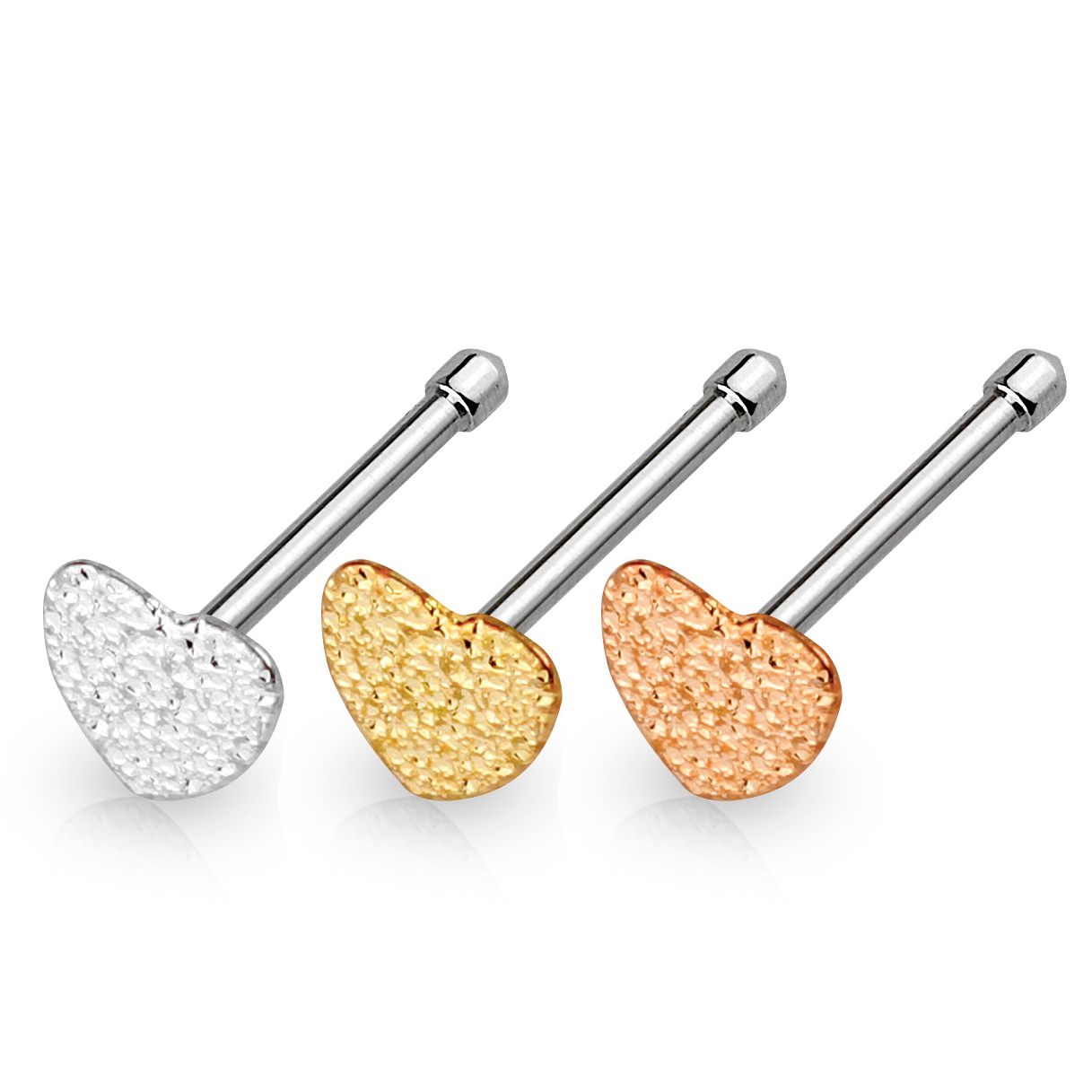 Barra para la nariz con corazón amartillado