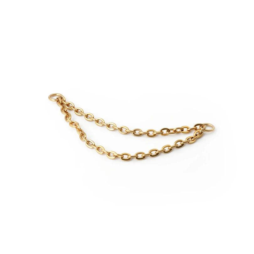 Cadena conectora doble de titanio