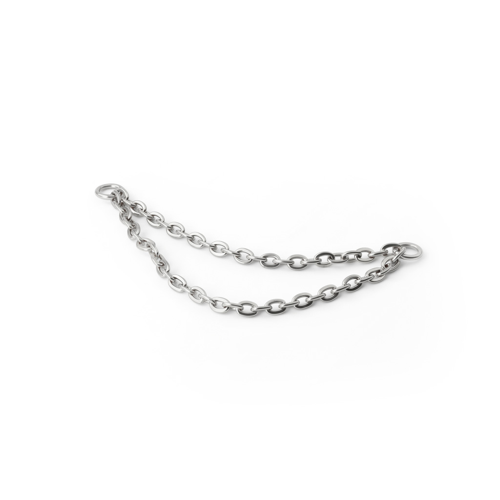 Cadena conectora doble de titanio