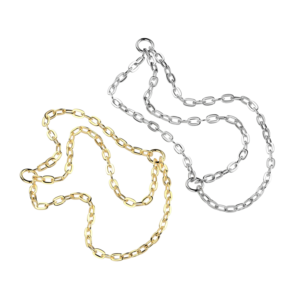 Cadena conectora triple de titanio
