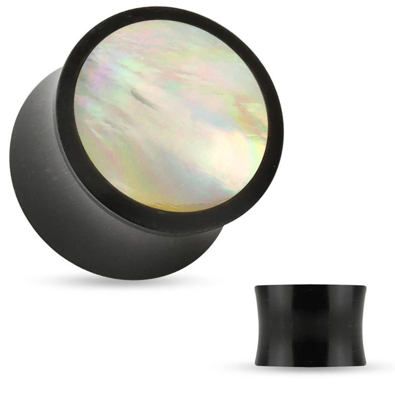 Plug de cuerno con madreperla