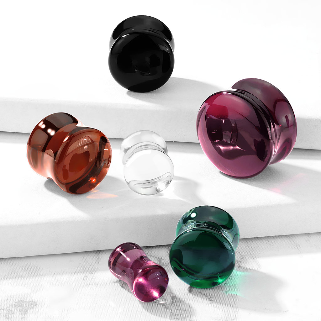 Plug de vidrio en varios colores