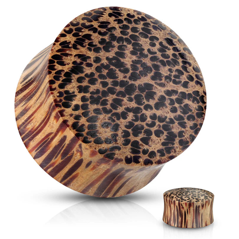 Plug de madera orgánica de color marrón