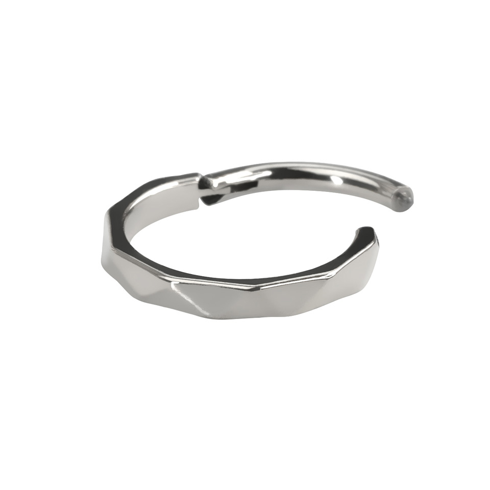 Aro de titanio para nostril con tacto de diamante
