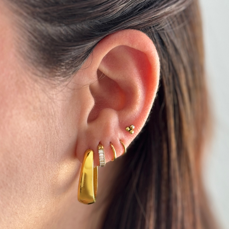 Par de aros ovalados