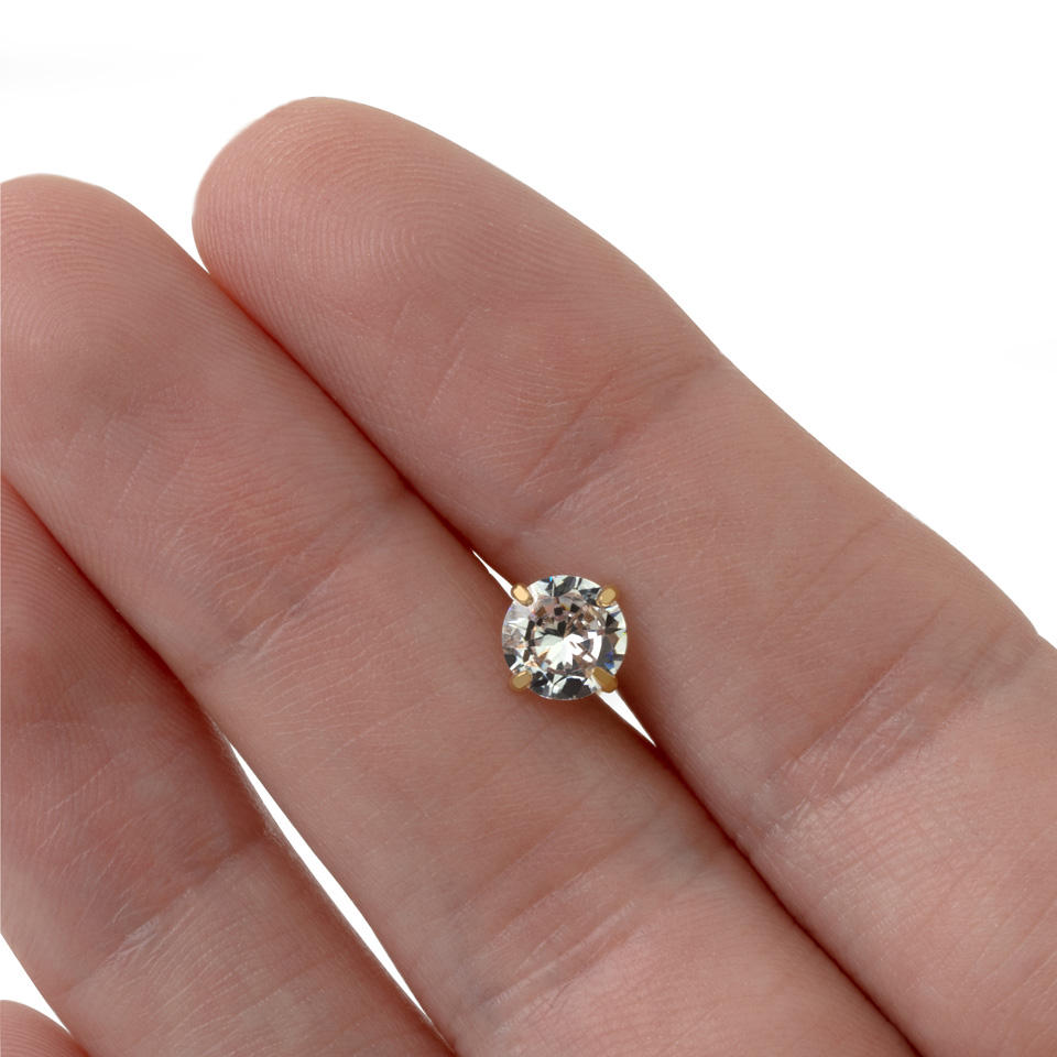 Piercing para lengua con brillante redondo