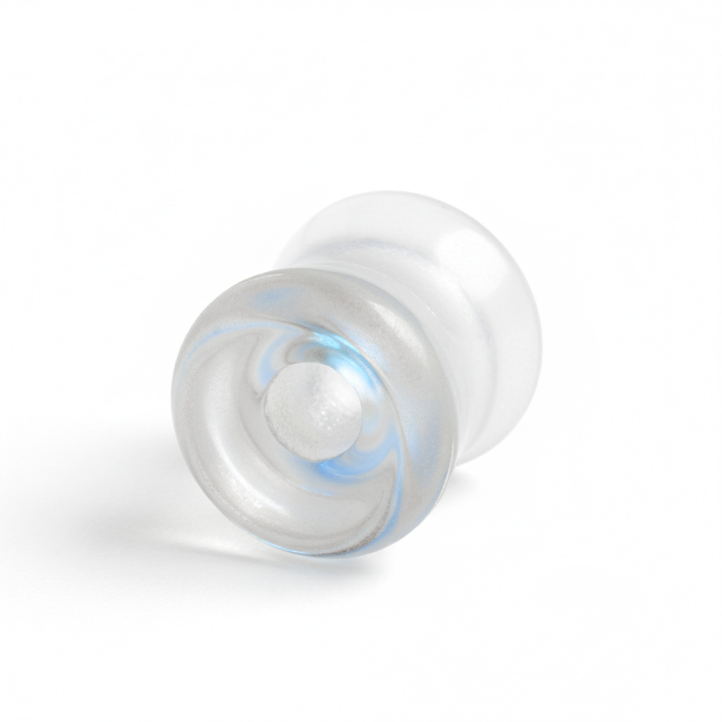 Túnel de vidrio doble acampanado con efecto aurora boreal