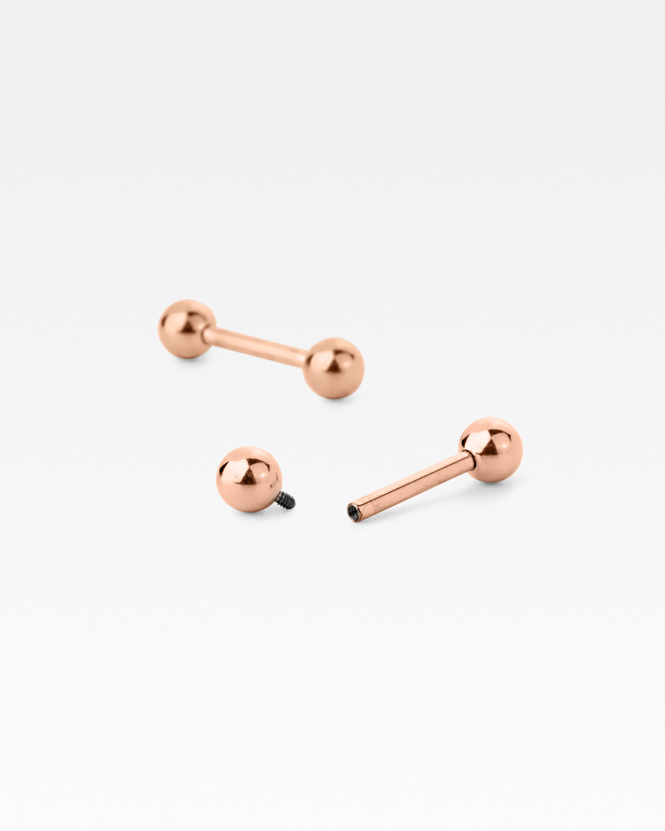 Barra de piercing con bolas