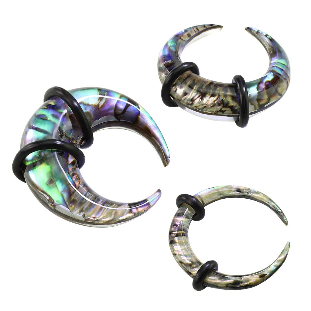 Taper en forma de C en acrílico con abulón y O-rings