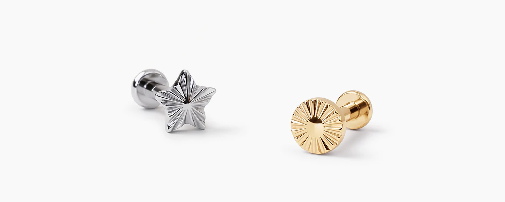 Labrets de titanio para piercing